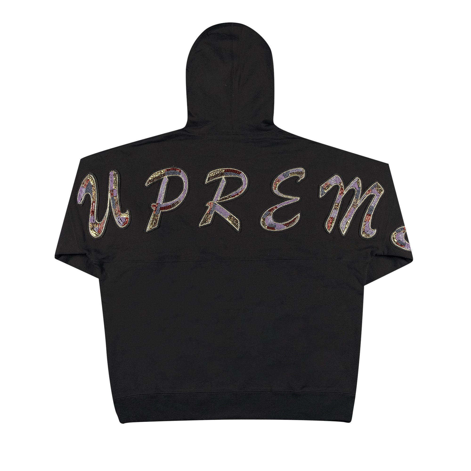Size xxl Supreme Beaded Hooded Sweatshirt 'Black'