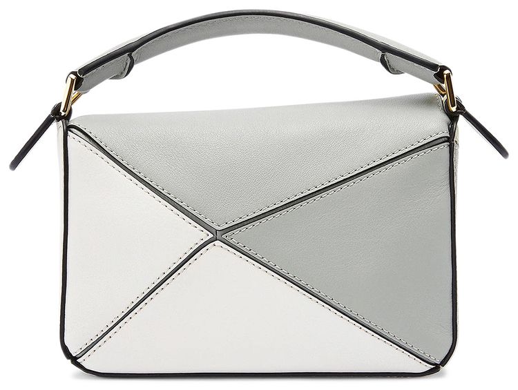 Loewe Puzzle Mini Bag Ash GreyMarble Green