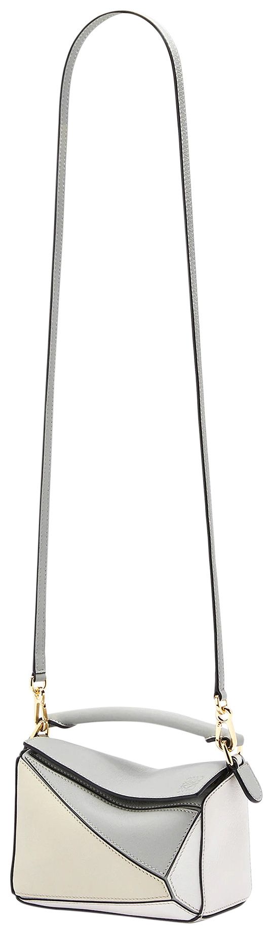 Loewe Puzzle Mini Bag Ash GreyMarble Green