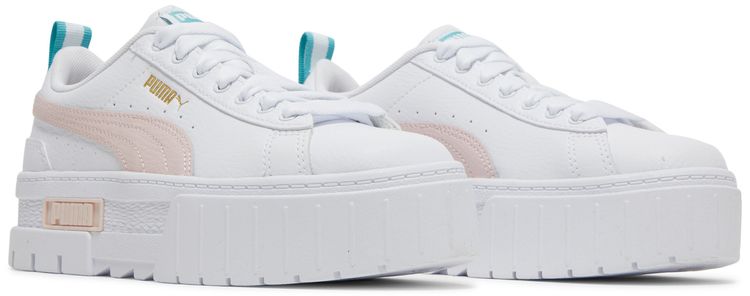 Puma Mayze Leather Jr White Chalk Pink