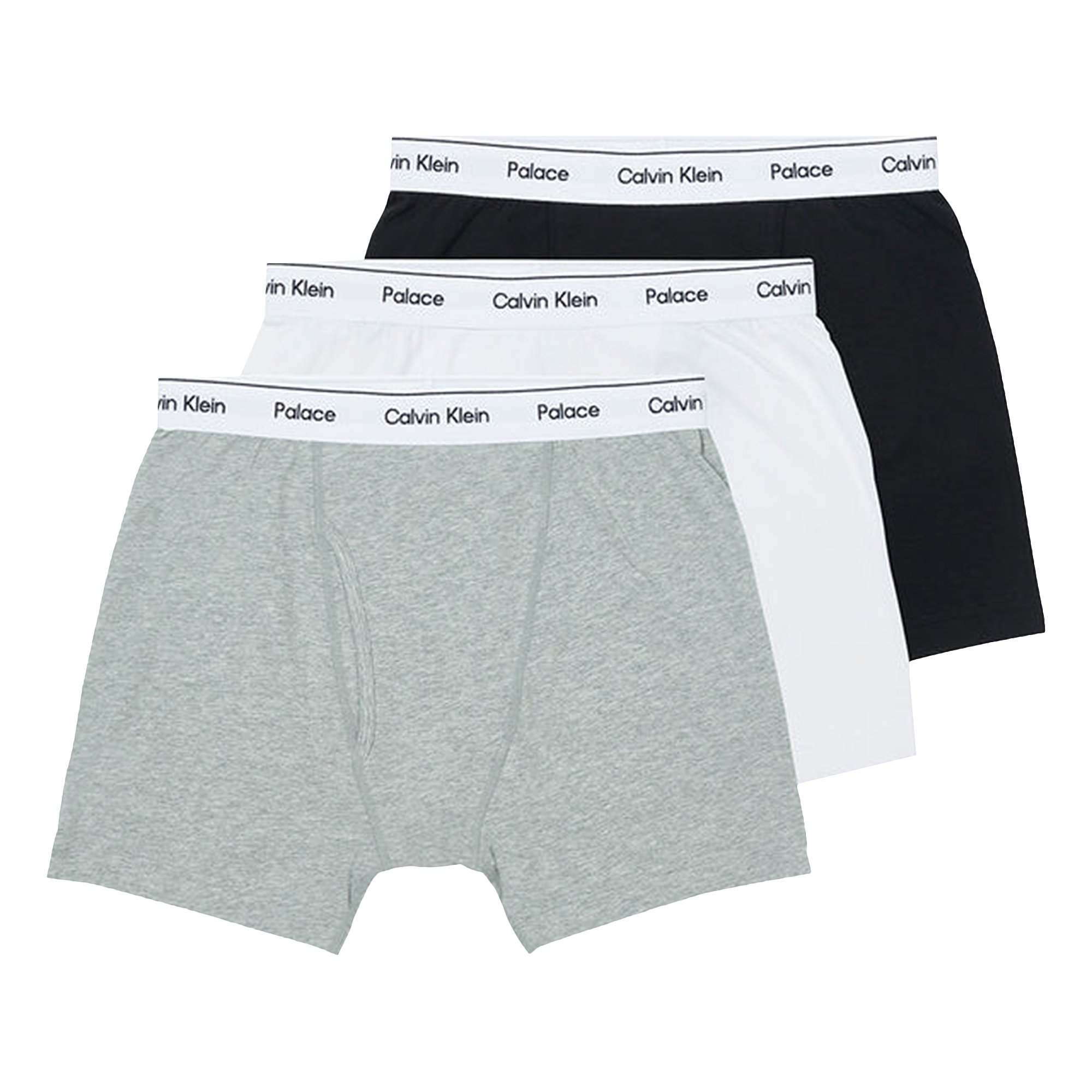 Palace x Calvin Klein Boxer Briefs 3Pk 'Classic White/Light Grey  Heather/Black'