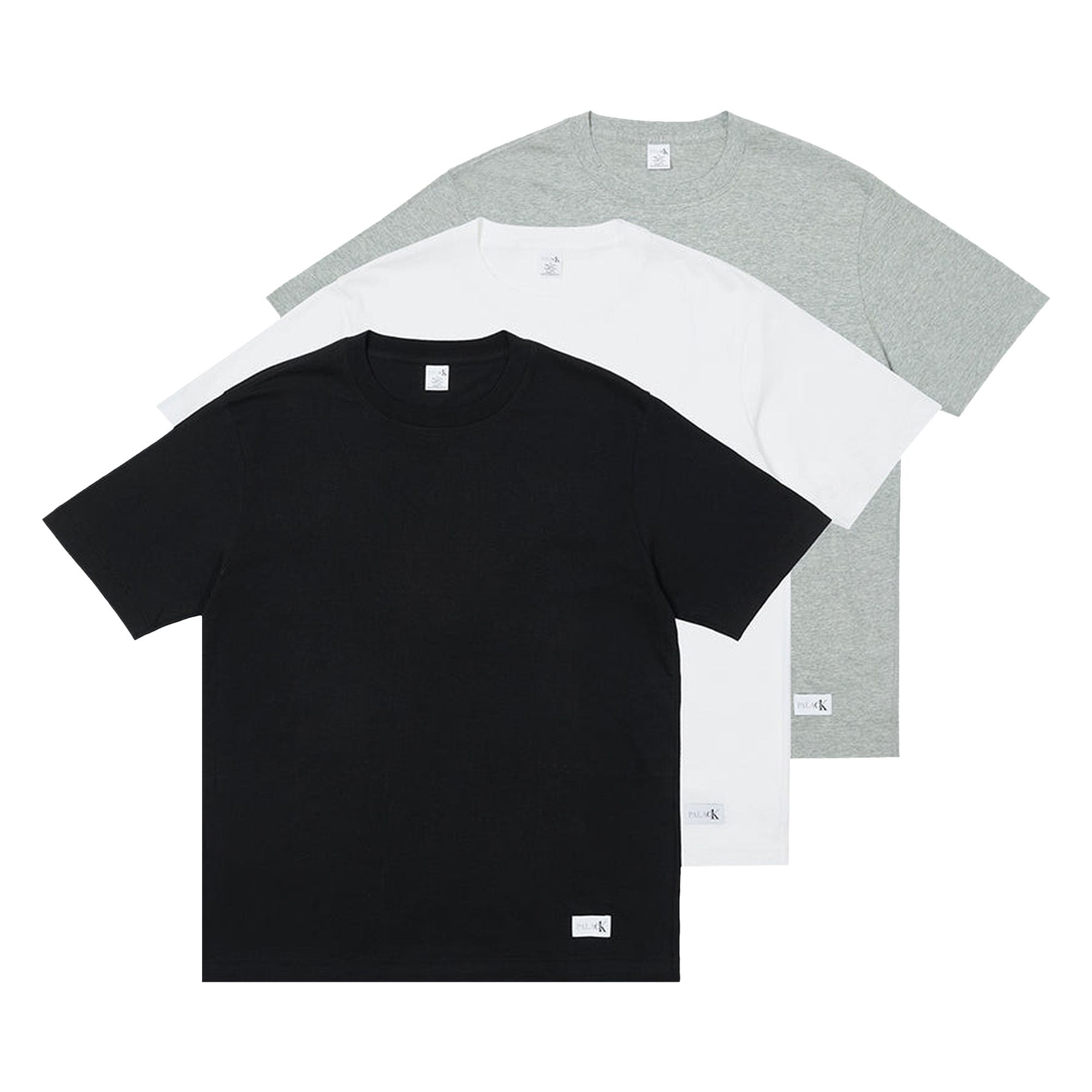 Size l Palace x Calvin Klein Short-Sleeve Crew Neck Tee 3Pk 'Classic  White/Light Grey Heather/Black'