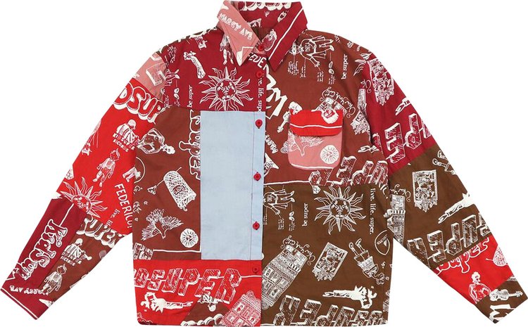KidSuper Super Patchwork Jacket 'Red'