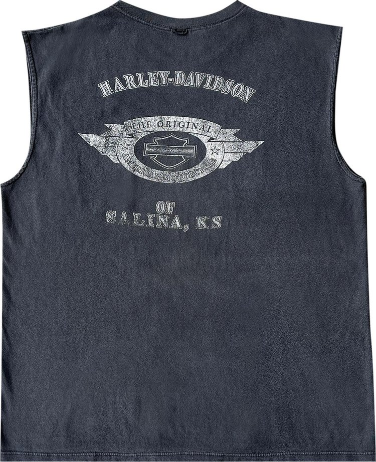 Pre Owned 1998 Harley Davidson Salina Sleeveless Tee Black