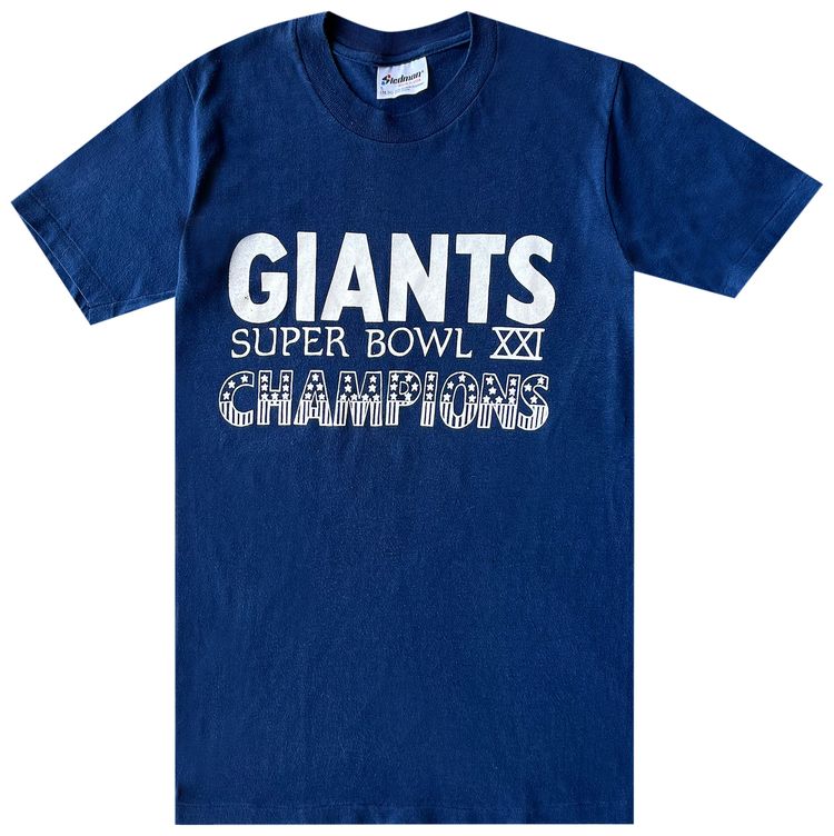 Pre Owned 1987 New York Giants Super Bowl Tee Navy