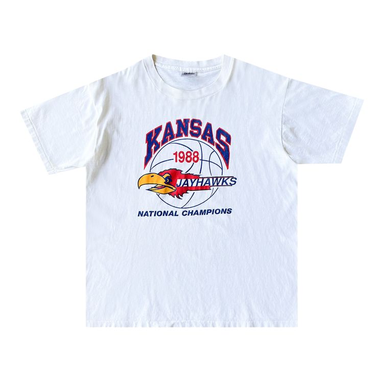 Pre Owned 1988 Kansas NCAA Champs Tee White
