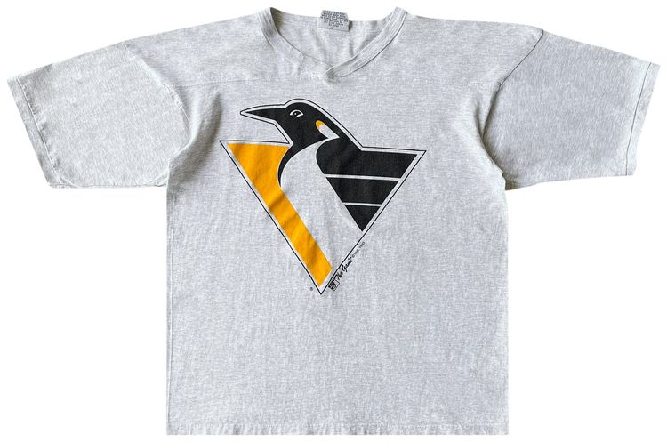 Pre Owned 1993 Pittsburgh Penguins V Neck Tee Ash