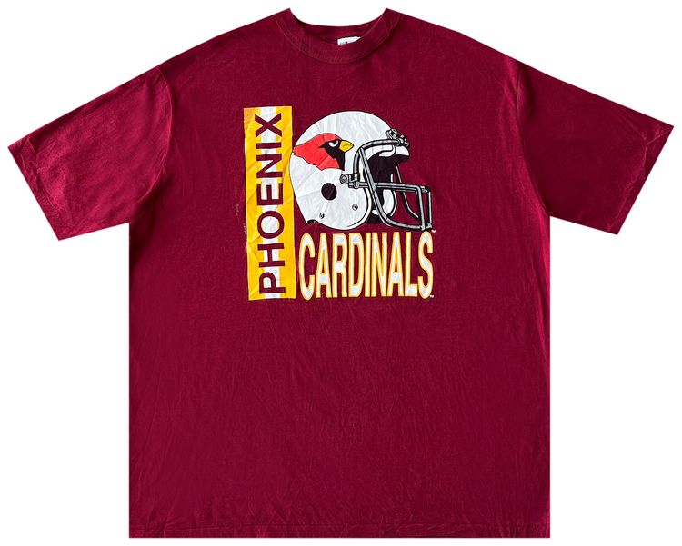 Pre Owned 1980s Phoenix Cardinals Tee Burgundy