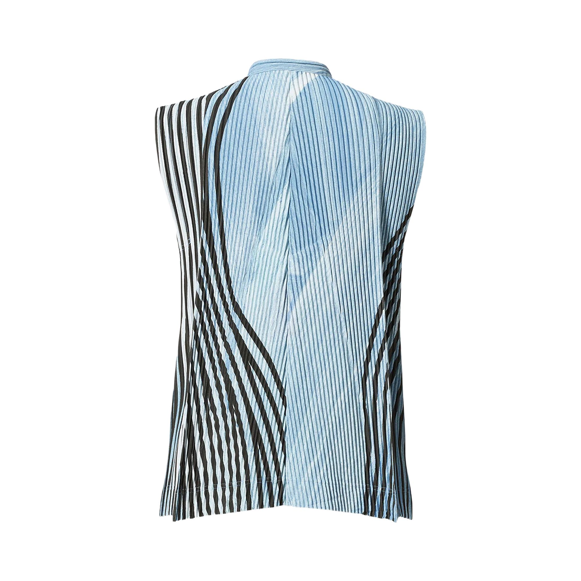 Buy Homme Plissé Issey Miyake Body Movement Vest 'Blue Base