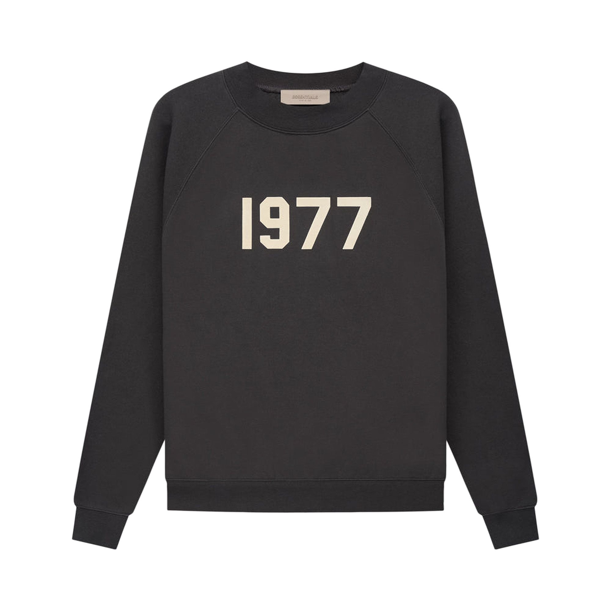 ★25SS★FEAR OF GOD Essentials Classic Crewneck Sweatshirt Fleece Crewneck - Black | ESSENTIALS | Fear of God