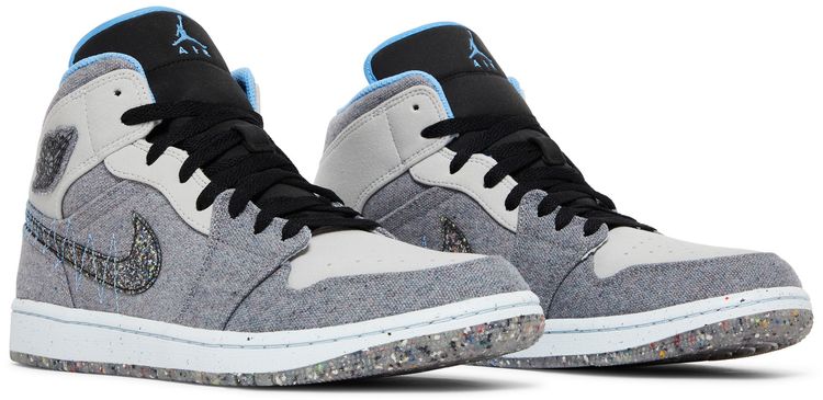 Air Jordan 1 Mid Crater Grey University Blue