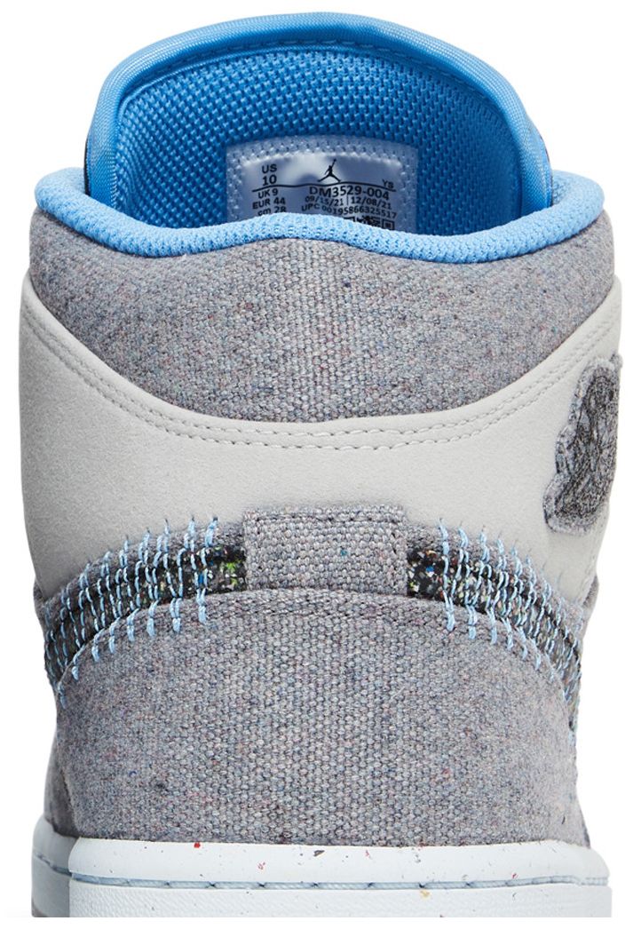 Air Jordan 1 Mid Crater Grey University Blue