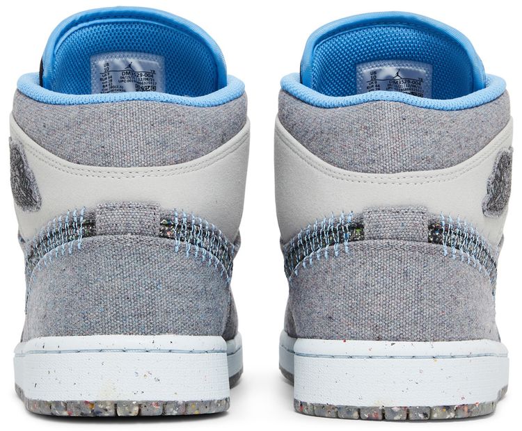 Air Jordan 1 Mid Crater Grey University Blue