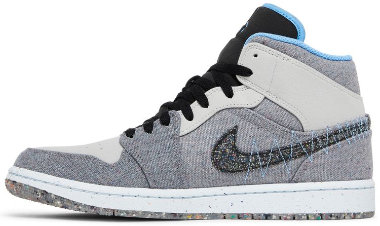 Air Jordan 1 Mid Crater Grey University Blue
