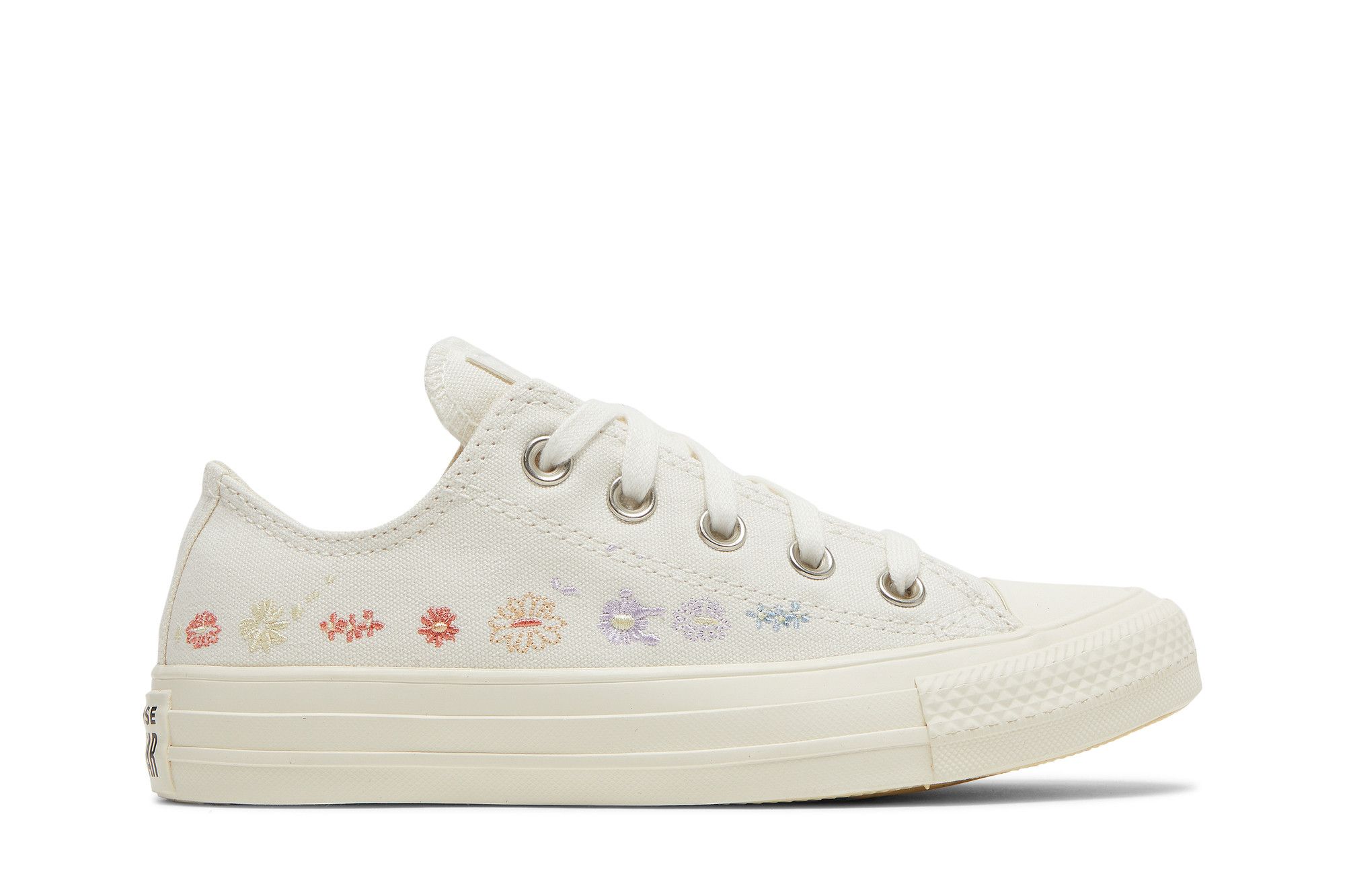 Floral converse top low tops