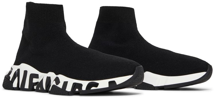 Balenciaga Wmns Speed Sneaker Midsole Graffiti   Black White