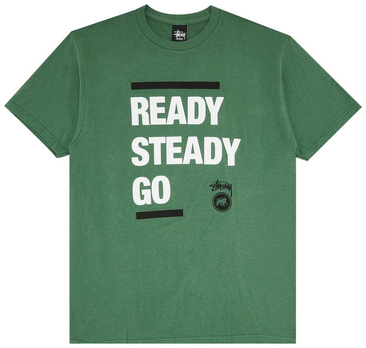 Stussy Ready Steady Go Tee Dark Green