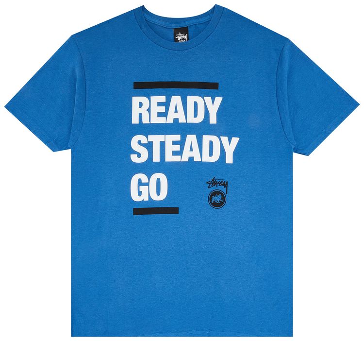 Stussy Ready Steady Go Tee Royal Blue