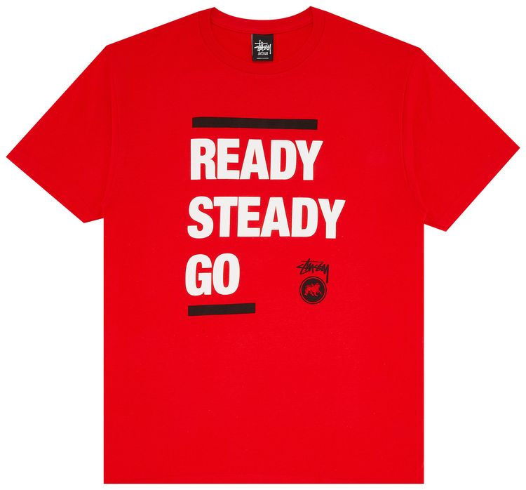 Stussy Ready Steady Go Tee Red
