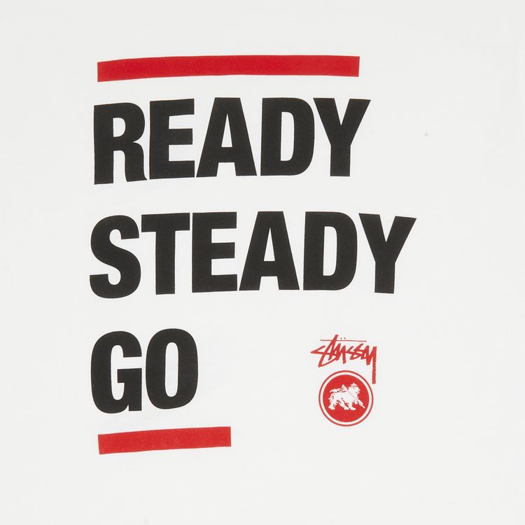 Stussy Ready Steady Go Tee White