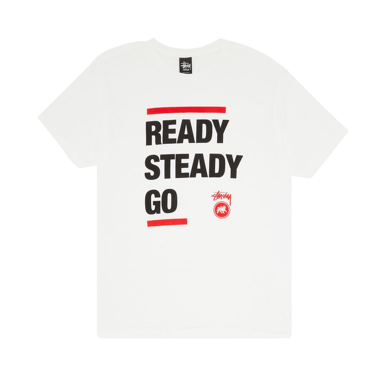 Stussy Ready Steady Go Tee White