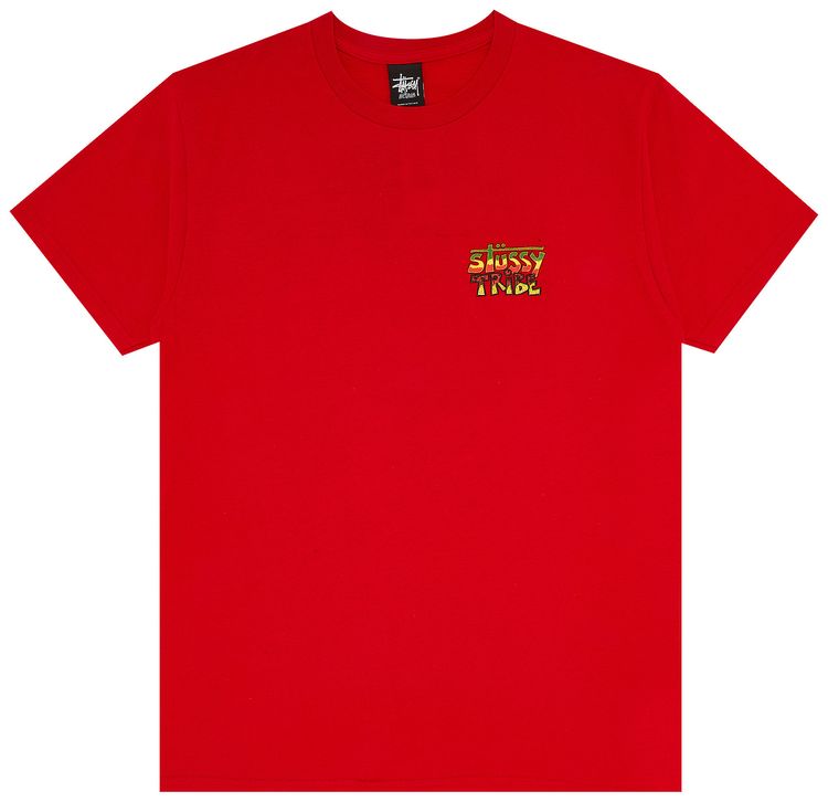 Stussy Rasta Dot Tee Red
