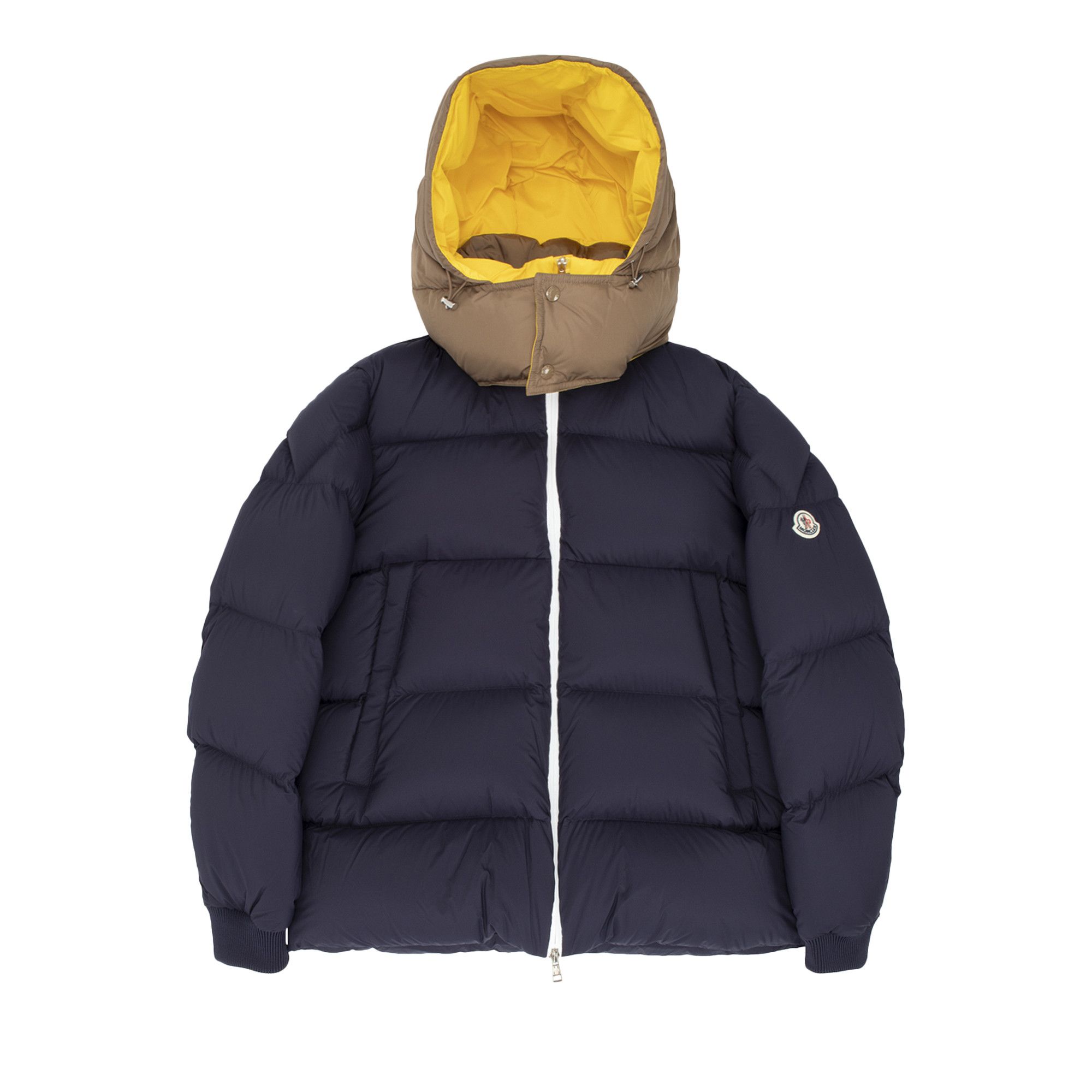Buy Moncler Loeb Puffer Full Zip Jacket 'Navy Blue/Yellow