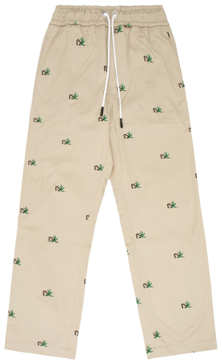 Palm Angels Broken Palm Chino Pants BeigeGreen