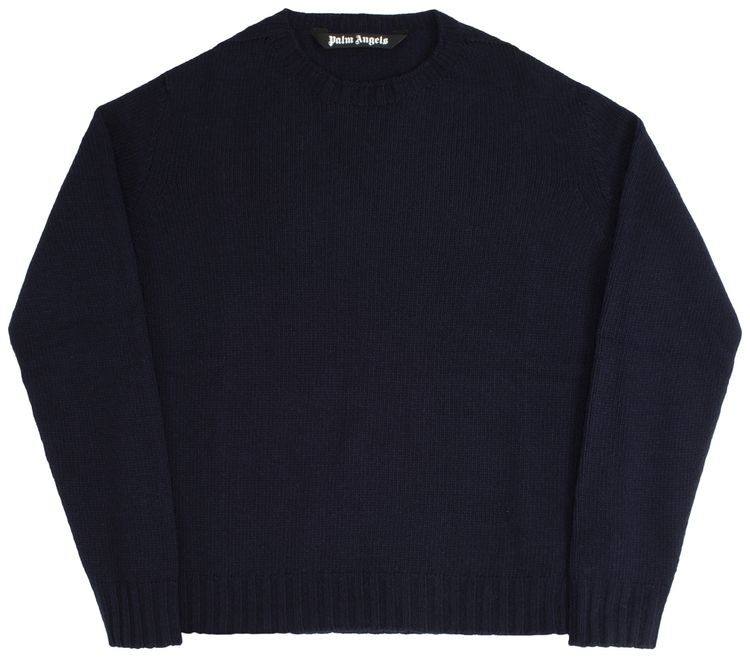 Palm Angels Rec Logo Sweater Navy BlueWhite