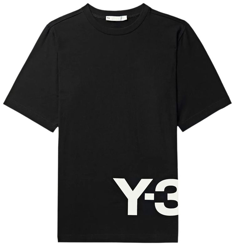 Y 3 Ch1 Large Logo Tee Black