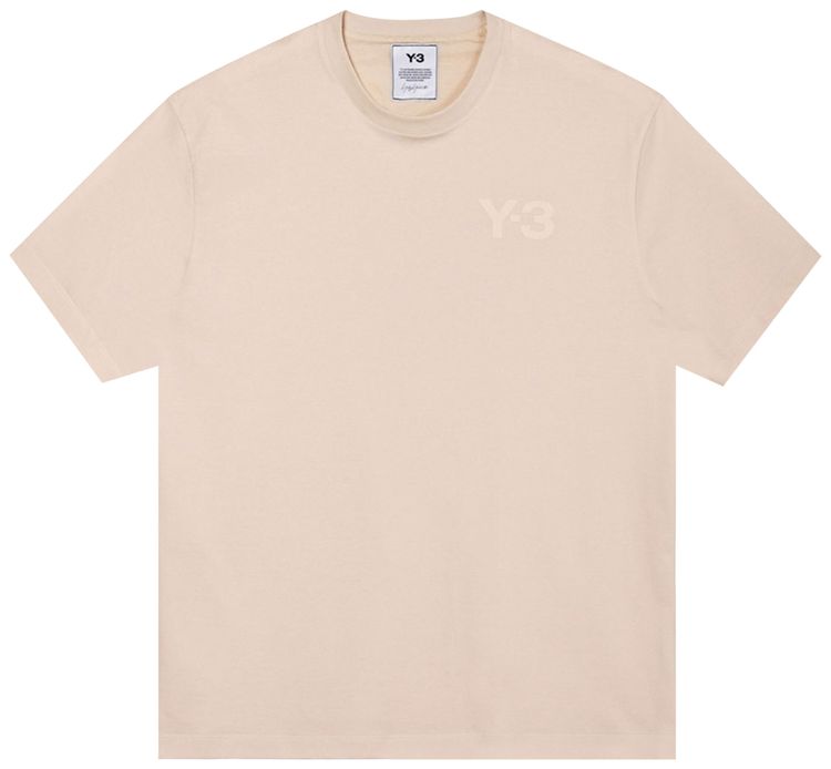 Y 3 Classic Chest Logo Beige