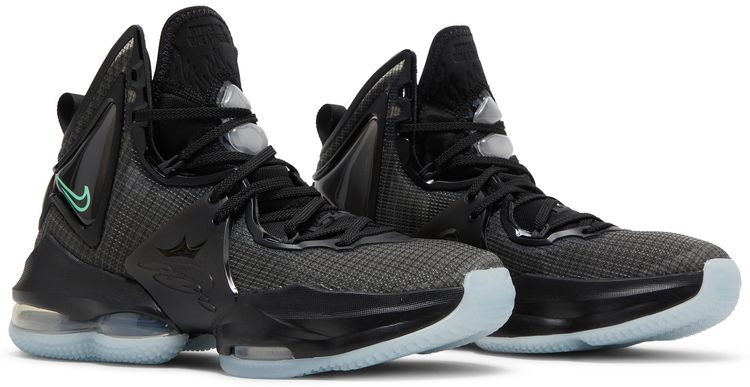 Nike LeBron 19 GS Black Green Glow