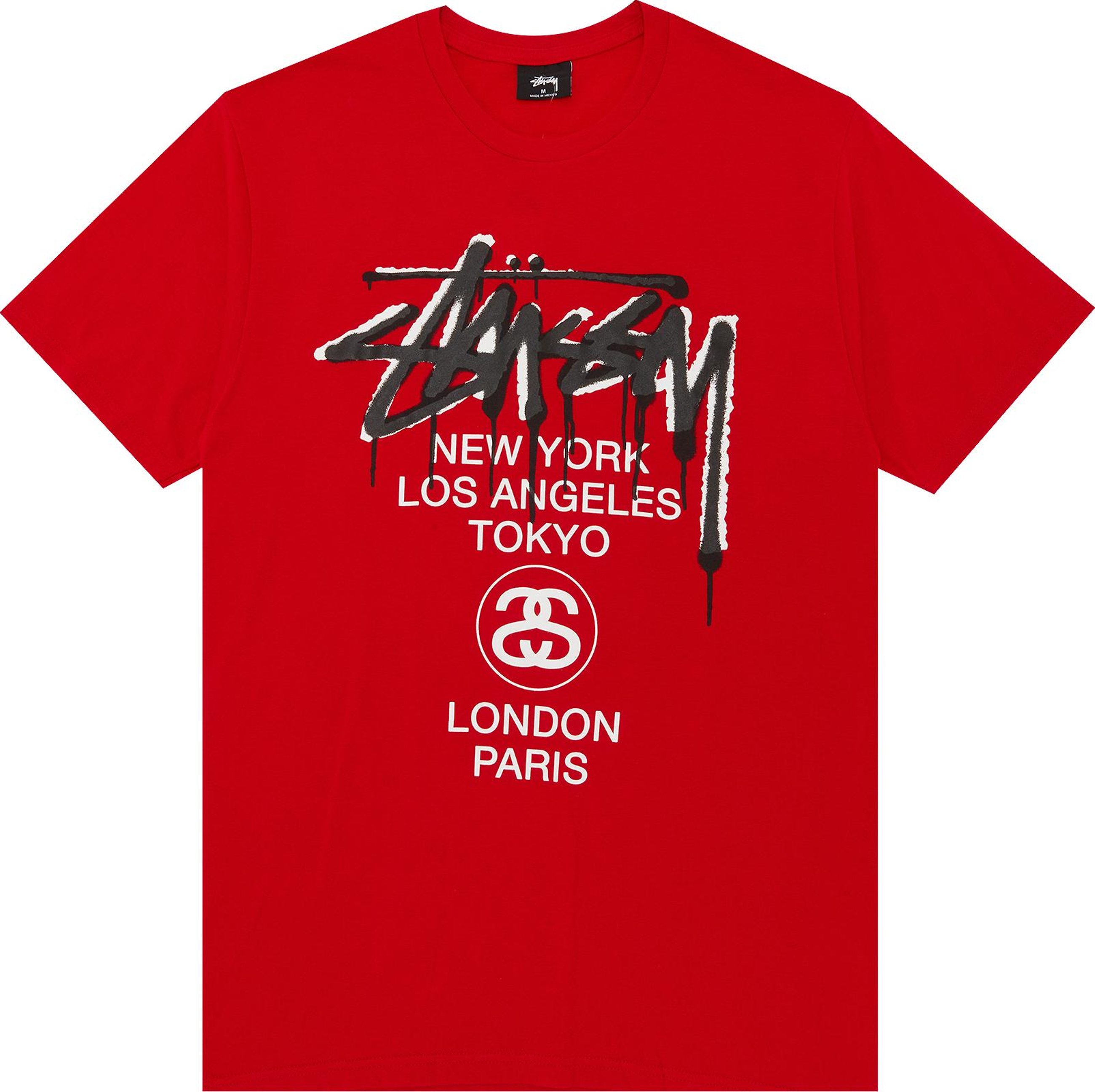 Buy Stussy World Tour Drip Tee 'Red' - 1903617 RED | GOAT