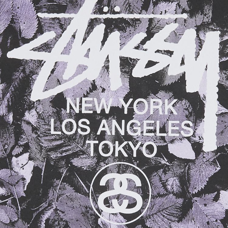 Stussy World Tour Leaves Tee White