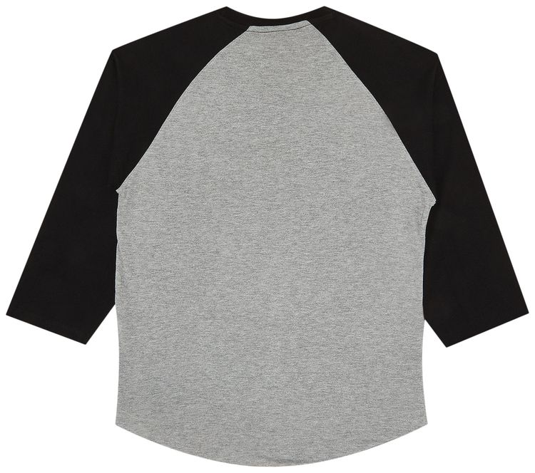 Stussy Super Raglan Long Sleeve Grey HeatherBlack