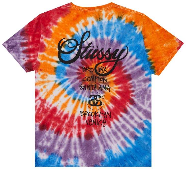 Stussy World Tour Swirls Tee Orange