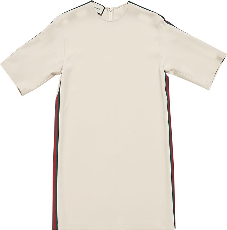 Gucci Web Striped Tunic Dress 'White/Ivory'