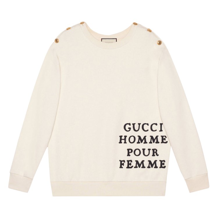 Gucci Homme Pour Femme Sweatshirt 'White/Ivory'