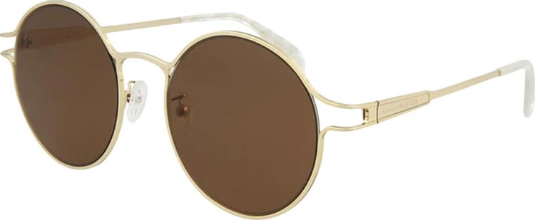 Alexander McQueen Panthos Frame Metal Sunglasses MetallicGold