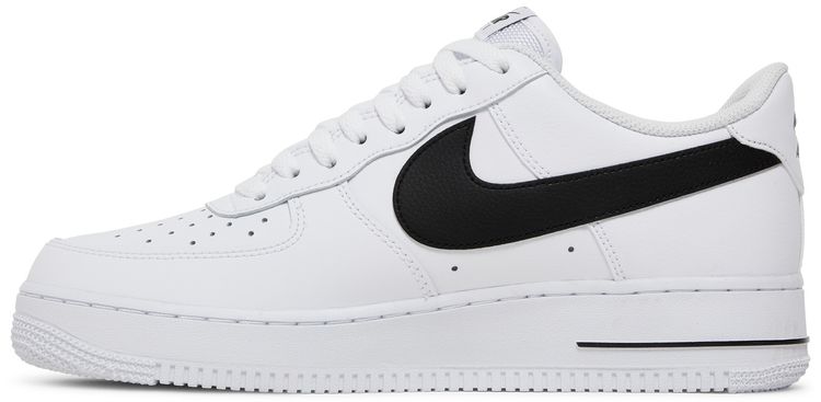 Nike Air Force 1 07 Cut Out Swoosh   White Black