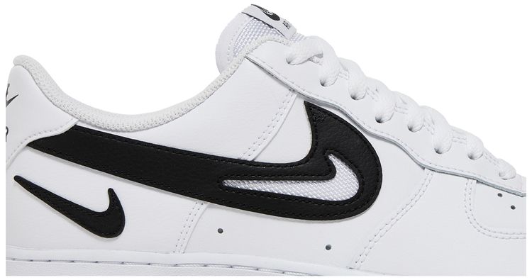 Nike Air Force 1 07 Cut Out Swoosh   White Black