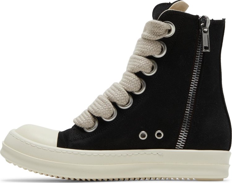 Rick Owens Wmns DRKSHDW Fogachine Cotton Denim Megalace High Black Milk