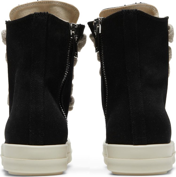 Rick Owens Wmns DRKSHDW Fogachine Cotton Denim Megalace High Black Milk