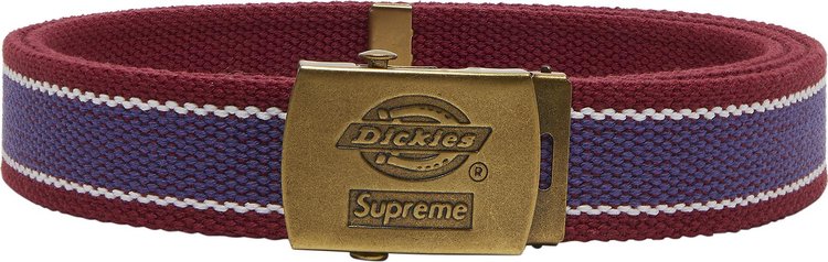 Supreme x Dickies Stripe Webbing Belt 'Maroon'