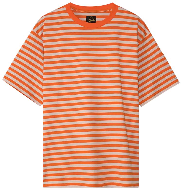 Needles Striped Tee OrangeBeige