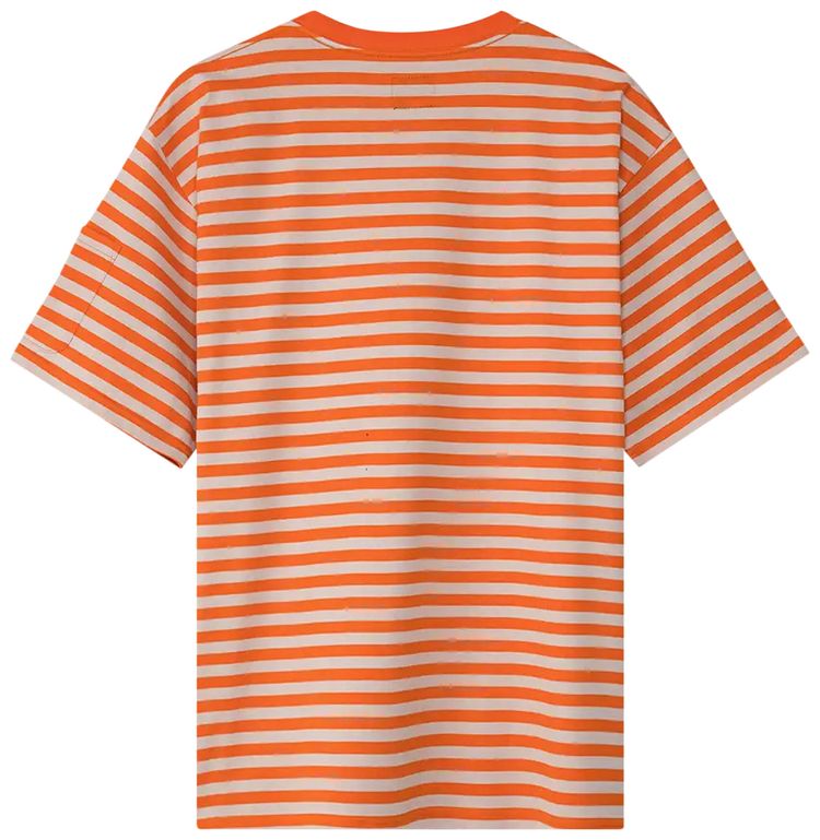 Needles Striped Tee OrangeBeige