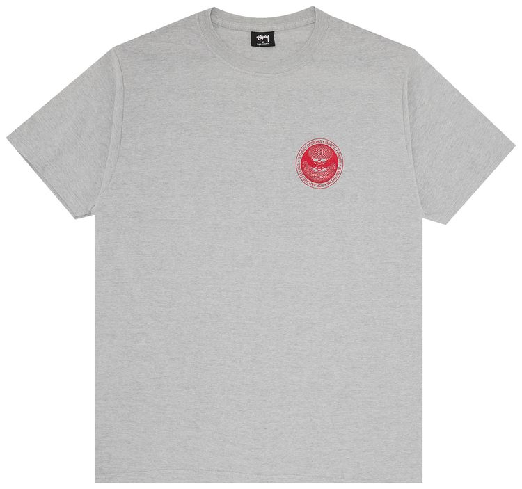 Stussy Skull Dot Tee Ash Heather