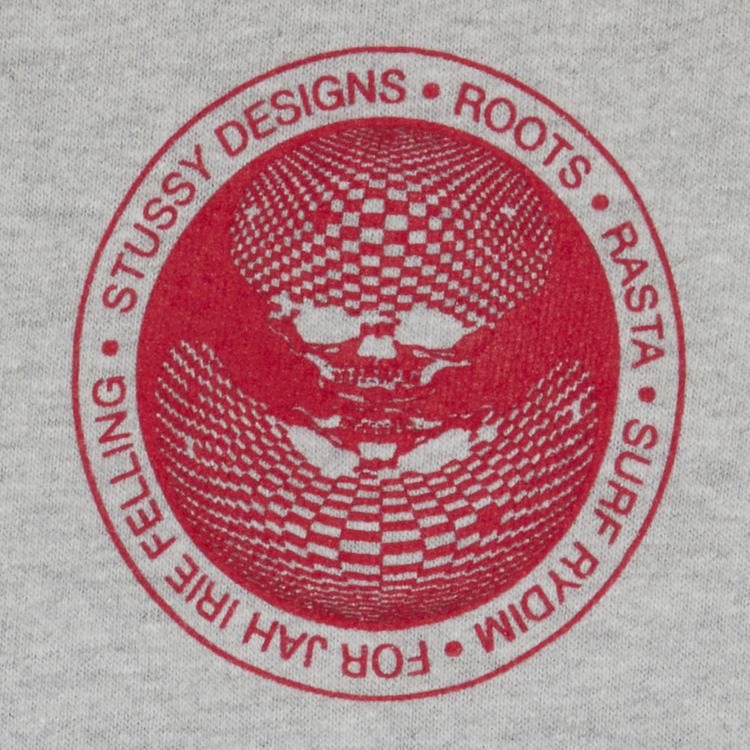 Stussy Skull Dot Tee Ash Heather