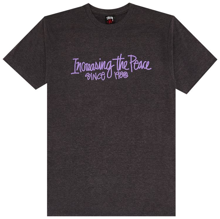 Stussy Gear Increasing The Peace Tee Dark Grey Heather