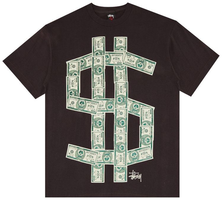 Stussy Gear Money Tee Dark Brown
